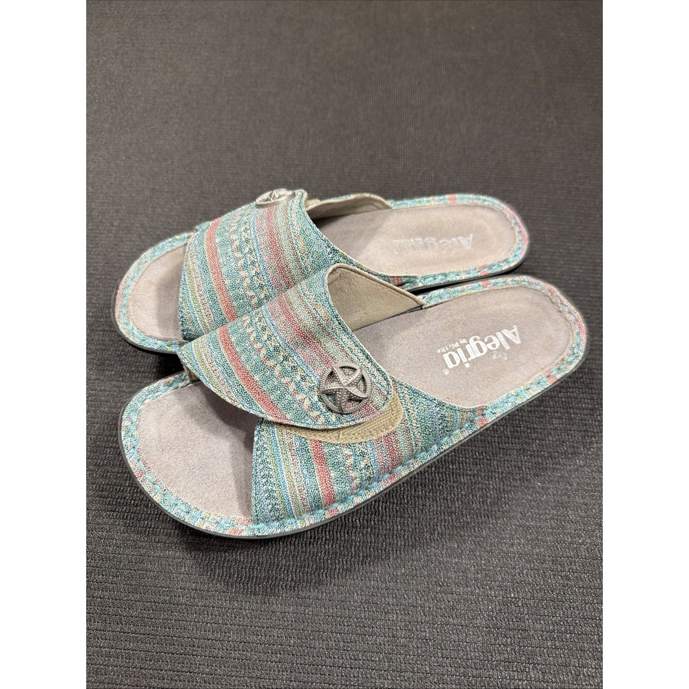 Alegria PG Lite Kylee Leather Starfish Seascape Slides Shoe Sandals 38 7.5